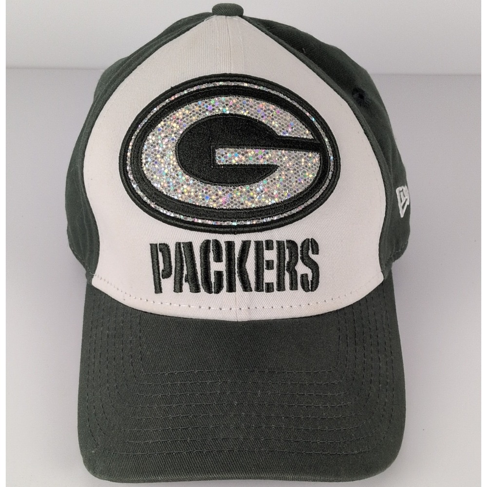 New Era Green Bay Packers Women Adjustable Cap Green/White Sequin Logo